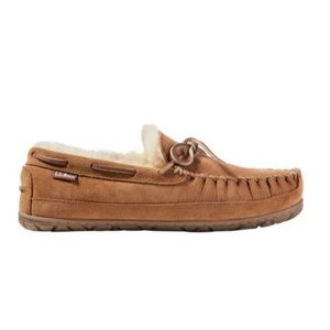LL Bean Wicked Good Sheepskin Shearling Lined Men’s Moccasin Shoes Size 10